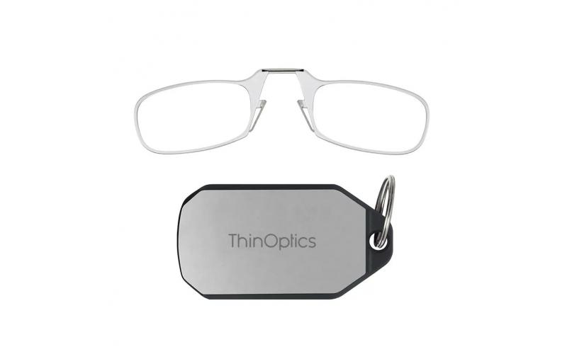 ThinOptics Silver Keychain Readers Glasses