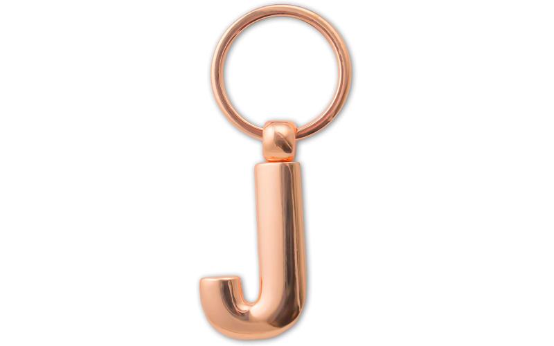 IF Company: Copper Letter Keyring - J