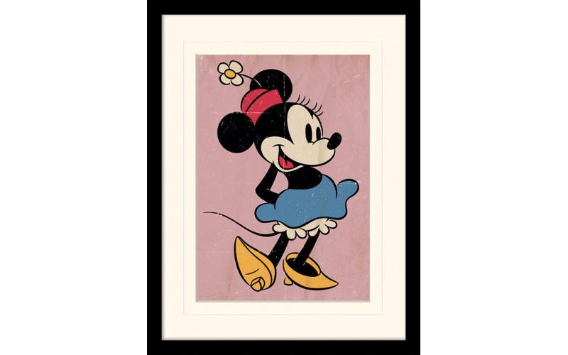 Pyramid: Minnie Mouse (Retro) - Mounted & Framed 30x40cm Prints