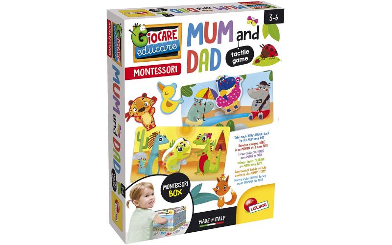 Lisciani: Montessori Plus Tactile Families - Mum And Dad