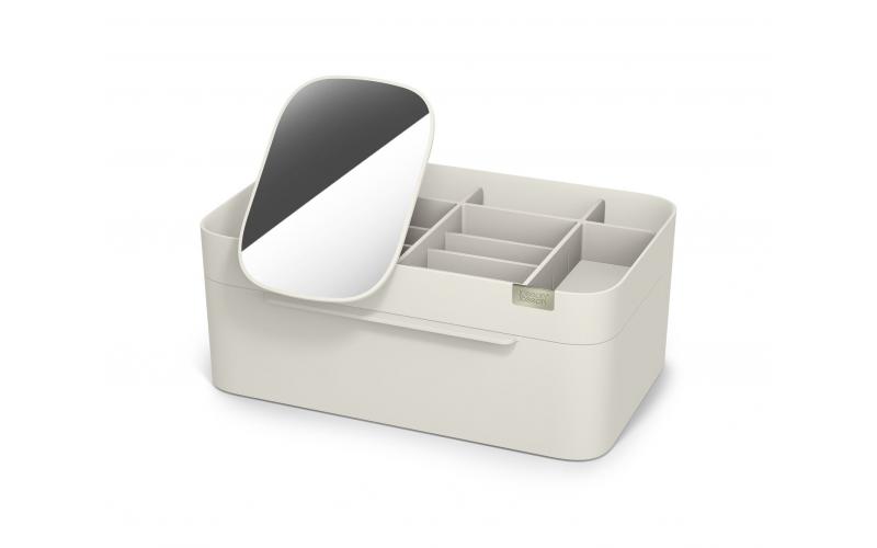 J & J: Viva Large Cosmetic Organiser With Removable Mirror - Shel