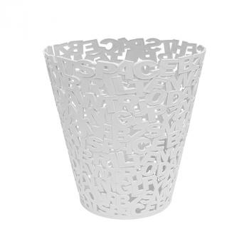 Balvi Wastebasket Letters White Plastic