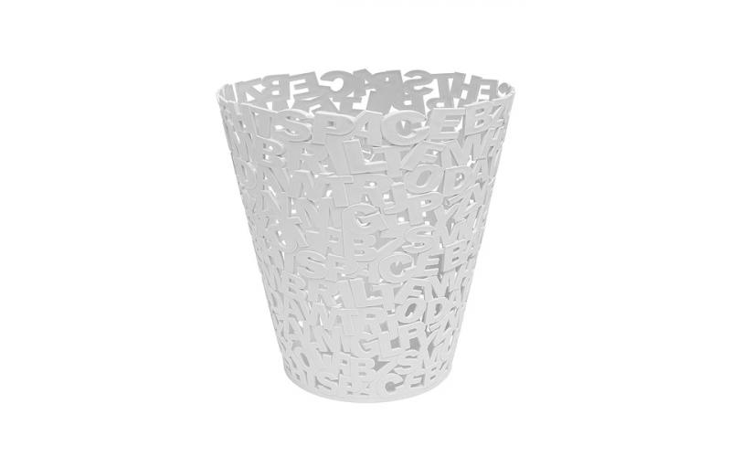 Balvi Wastebasket Letters White Plastic