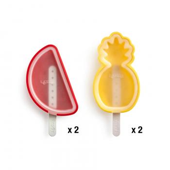 Lekue Tropical Fruits Ice Cream Mould Set 4pcs