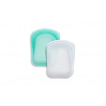 Stasher Pocket Bag Clear + Aqua 2Pcs