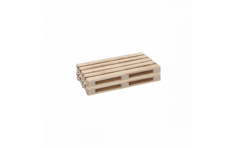 Tognana 2 Set Of Wooden Serving Trays Natural Love 20 x 12cm