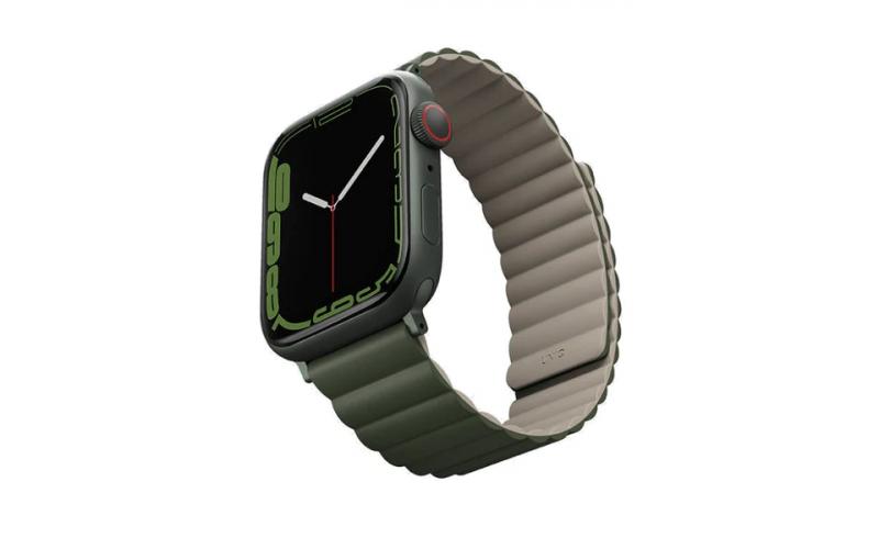 UNIQ Revix Apple Watch Band 45/44/42mm - Pine Green/Taupe