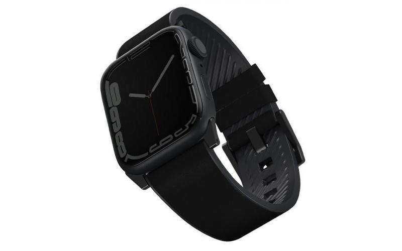 UNIQ Straden Leather Apple Watch Band 45/44/42mm - Black