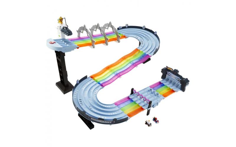 Hot Wheels Mario Kart Rainbow Road Raceway Track Set