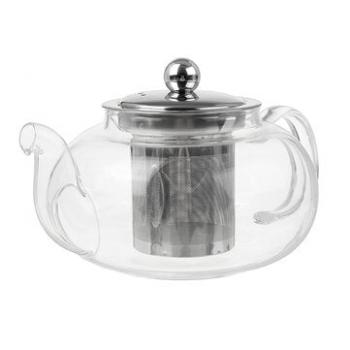 Tea Pot Glass 600ml with Strainer