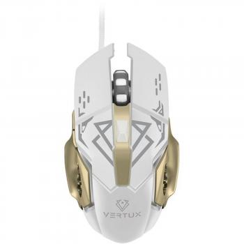 Vertux Drago Gaming  Mouse Ergonomic Wired White Grey