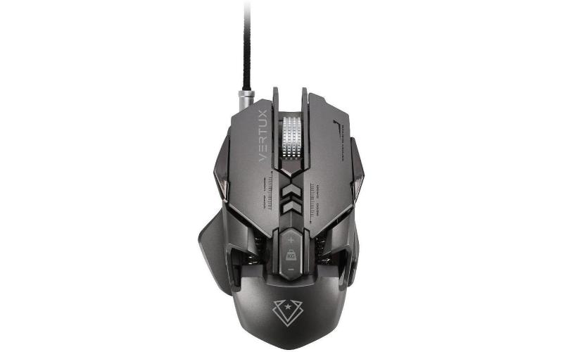 Vertux Indium Gaming Optimize Precision Wired Mouse 3200 Grey