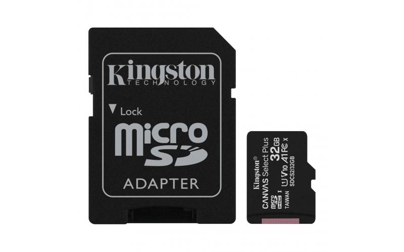 Kingston 32GB micSDXC Canvas Select Plus 100R A1 C10  ADP