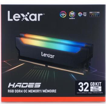 LEXAR Hades 32GB DDR-4 RGB 3600MHz Memory KIT (16GBX2)                        
                                                        LEXAR