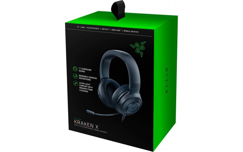 Razer Kraken X 7.1 Surround Sound Gaming Headset – Black