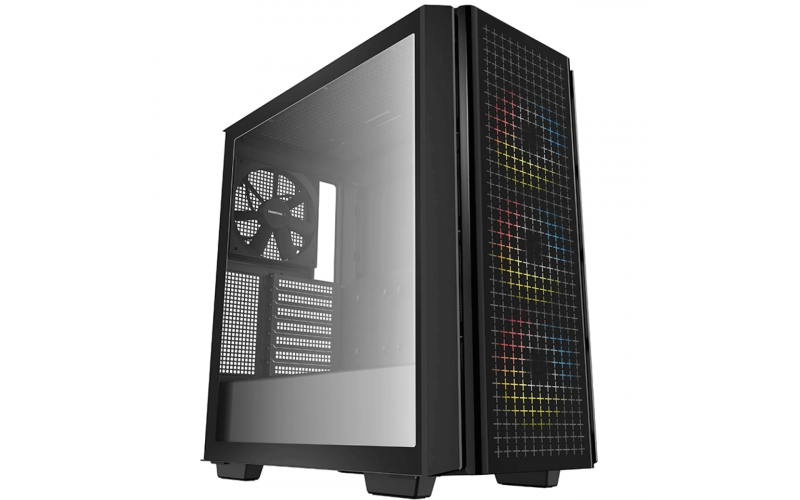 DeepCool CG540 High Airflow Mesh Tempered Glass w/ 4 Fans Pre-Installed – Black
