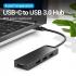 Vention Type-C to 4-Port USB 3.0 Hub with Power Supply Black 0.15M ABS Type Premium Quality