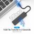 Vention Type-C to 4-Port USB 3.0 Hub with Power Supply Black 0.15M ABS Type Premium Quality