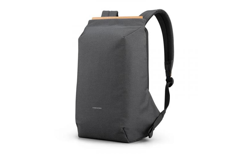 Kingsons Shoulders Bag Pack With External USB Port -Dark Grey