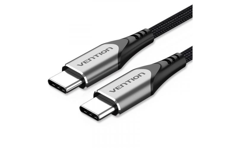 Vention USB 2.0 C Male to C Male Cable 0.5M Gray Aluminum Alloy Type Premium Quality