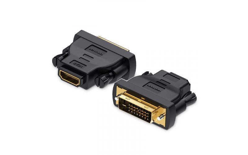 Vention DVI(24+1) Male to HDMI Female Adapter Black Premium Quality