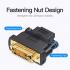 Vention DVI(24+1) Male to HDMI Female Adapter Black Premium Quality