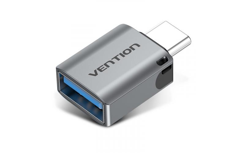 Vention USB-C Male to USB 3.0 Female OTG Adapter Gray Aluminum Alloy Type Premium Quality