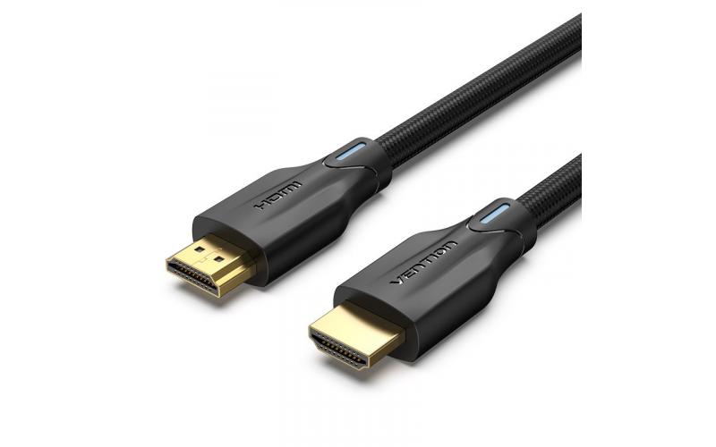 Vention Cotton Braided 8K HDMI Cable 1.5M Black Premium Quailty