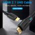 Vention Cotton Braided 8K HDMI Cable 1.5M Black Premium Quailty