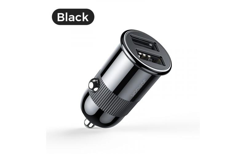 Joyroom Dual USB Port Car Charger Mini Cigarette Lighter Adapter – Black