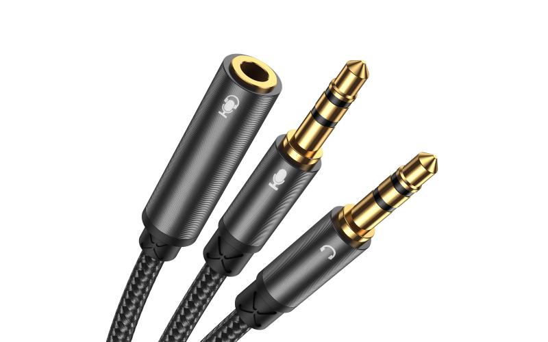 Joyroom 2 in 1 Y-splitter Headphone Adapter 3.5mm.