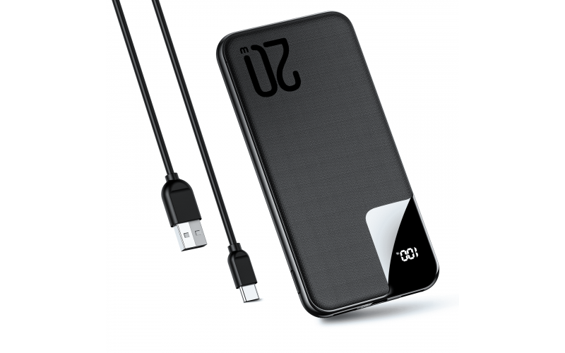 JOYROOM 20W PD Fast Charging 20000mAh Power Bank Digital Display-Black