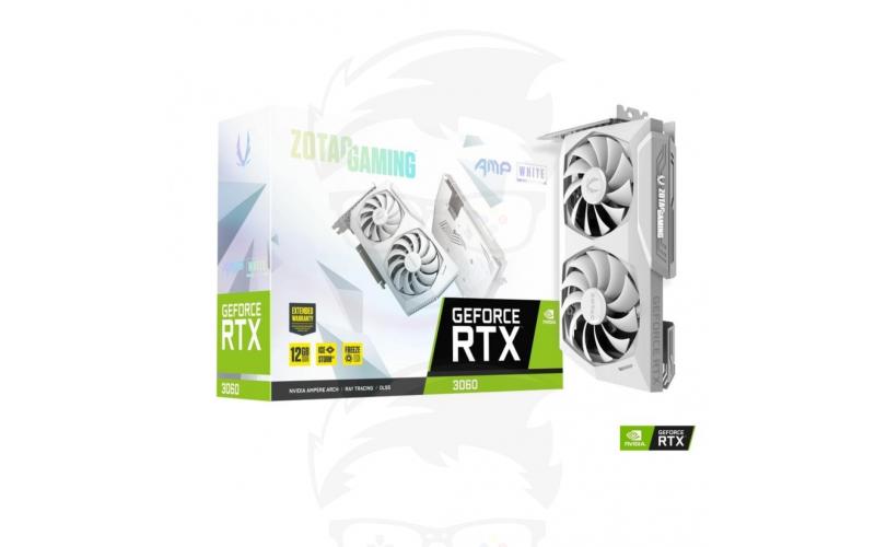 ZOTAC GAMING GeForce RTX 3060 AMP White Edition 12GB GDDR6- Graphics Card