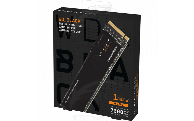 WD BLACK SN850 PCIe 4.0 NVMe M.2 SSD 1TB 3D NAND SSD