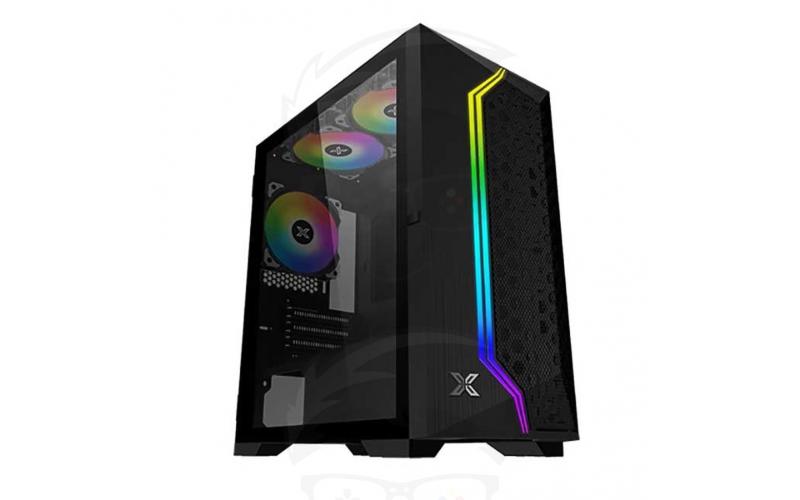 Xigmatek Gemini II Mini Tower case with tempered glass window and 3 RGB fans GAMING CASE