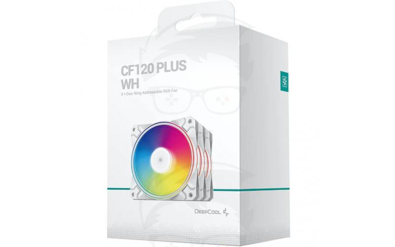 DEEPCOOL CF120 Plus 3x120mm A-RGB Dual Loop Lighting Zones  - White
