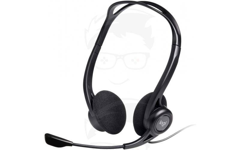 Logitech 960 USB Noise-cancelling w/ Mute Button Stereo Headset