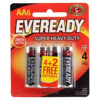 Eveready Batteries Long Lasting 4 Pieces + 2 Free