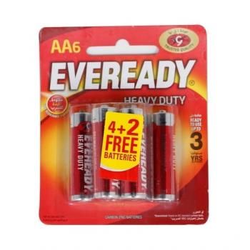 Eveready Super Heavy Duty Battery AA 4 Pieces + 2 Free