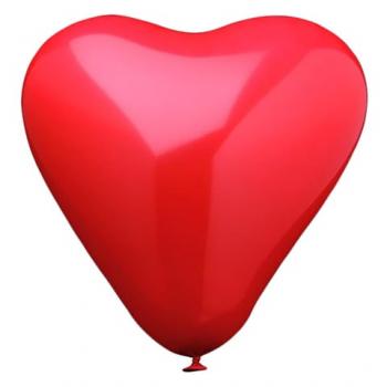 Papstar Ballons Heart Red 4 Pieces