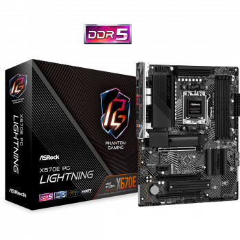 ASROCK AMD X670E-PG Lightning Motherboard AM5                         
                                                        ASRock