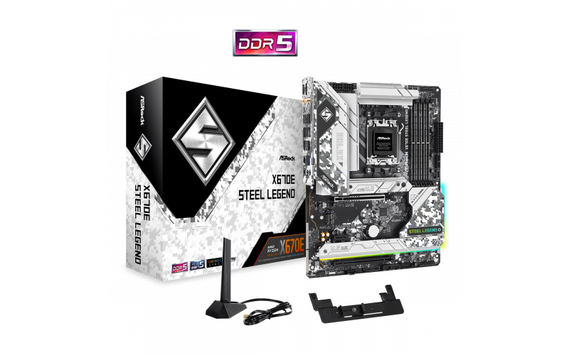 ASROCK AMD X670E-Steel Legend Motherboard AM5                         
                                                        ASRock