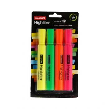 Luxor Highliter Pen Pack Of 4 Pieces Colors No 4290