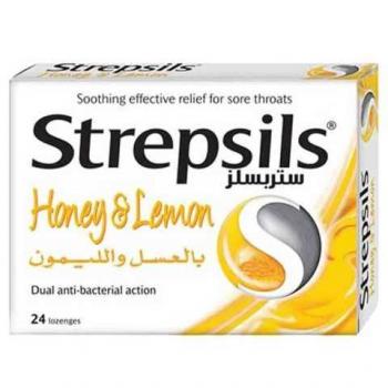 Strepsils Drops Soothing Effective Relief For Sore Throats Honey And Lemon Flavor 24 Lozenges