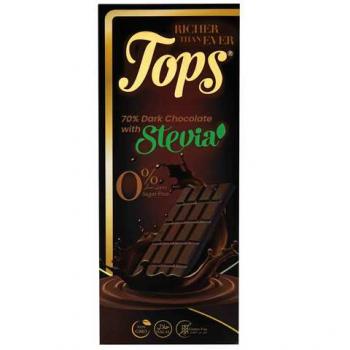 Tops Dark Chocolate With Stevia Gluten And Sugar Free 60 Gram