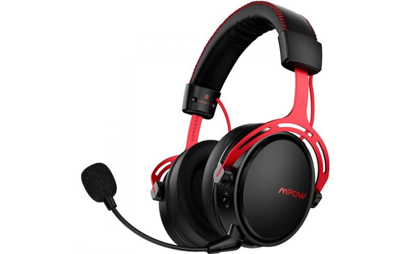 MPOW AIR 2.4G GAMING HEADSET WIRELESS CONNECTION RED