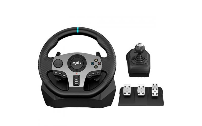 PXN V9 STEERING WHEEL PC GAMING RACING WHEEL , DRIVING WHEEL VOLANTE PC 270/900 DEGREE VIBRATION AND SHIFTER WITH PEDALS FOR PC,XBOX,NINTENDO SWITCH,PS3,PS4,XBOX SERIES S/X