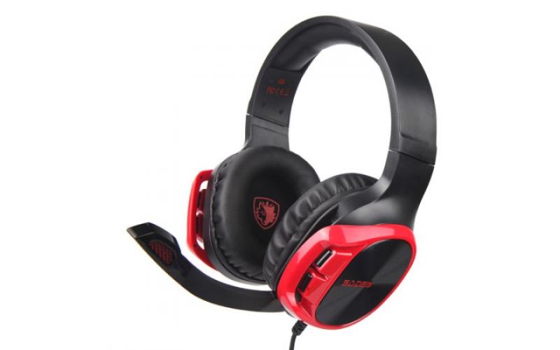 SADES R17 DEEP SOUND 3.5MM GAMING HEADSET - RED