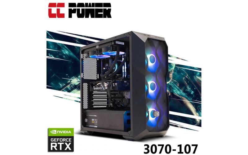CC Power 3070-107 Gaming PC 11Gen Intel Core i7 K-Series 8-Cores w/ RTX 3070 8GB + Custom Cooler