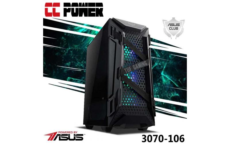 CC Power 3070-106 Gaming PC 5Gen AMD Ryzen 5 6-Cores w/ RTX 3070 8GB DDR6